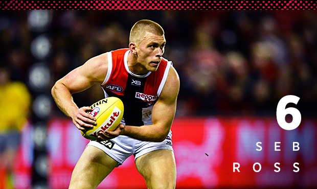 Prolific ball-winner Seb Ross could be in line for consecutive Trevor Barker Awards. - St Kilda Saints,Sebastian Ross